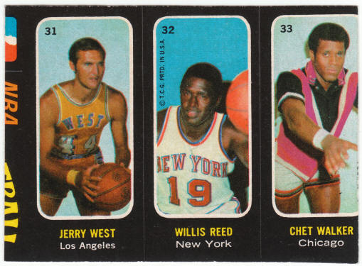 1971-72 Topps Trios Basketball Insert Stickers #31 32 33