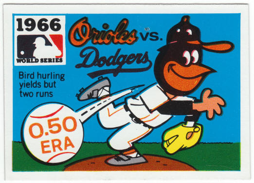 1971 Fleer 1966 World Series Card #64 front