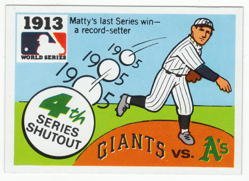 1971 Fleer 1913 World Series Card #11 Christy Mathewson