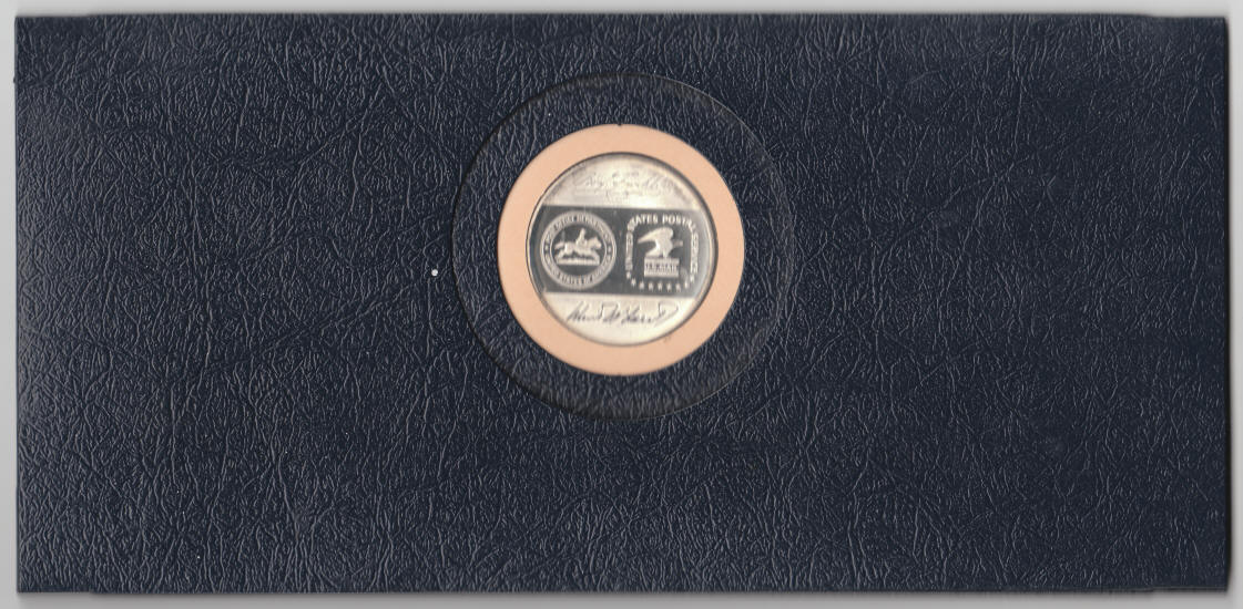 In Commemoration Of The Inauguration Of The USPS Silver Medal Stamps back