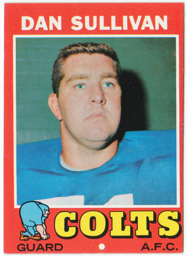 1971 Topps Football #108 Dan Sullivan Rookie Card