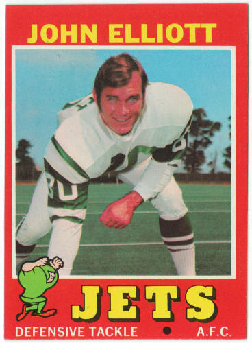 1971 Topps Football #153 John Elliott