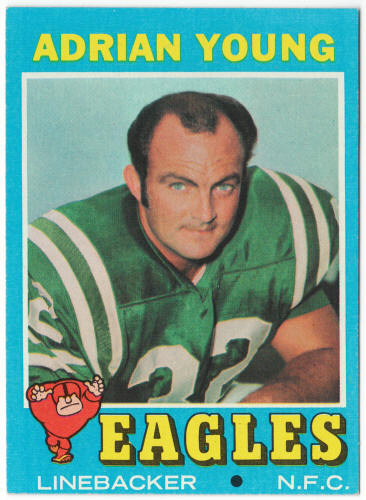 1971 Topps Football #174 Adrian Young Rookie Card UER