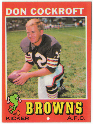 1971 Topps Football #193 Don Cockroft Rookie Card