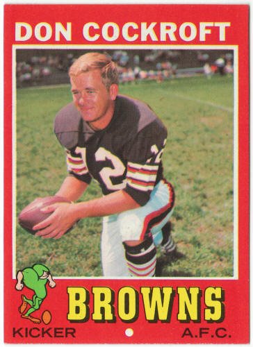 1971 Topps Football #193 Don Cockroft Rookie Card
