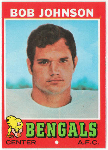 1971 Topps Football #208 Bob Johnson Rookie Card