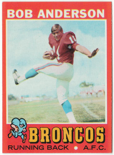 1971 Topps Football #212 Bob Anderson Rookie Card