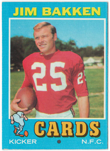 1971 Topps Football #214 Jim Bakken