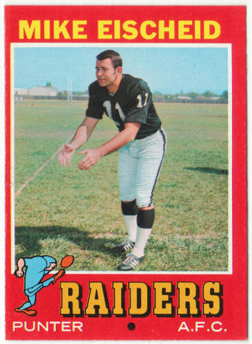 1971 Topps Football #231 Mike Eischeid Rookie Card