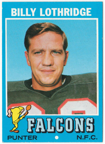 1971 Topps Football #29 Billy Lothridge