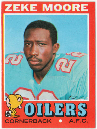 1971 Topps Football #43 Zeke Moore Rookie Card