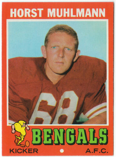 1971 Topps Football #49 Horst Muhlmann Rookie Card