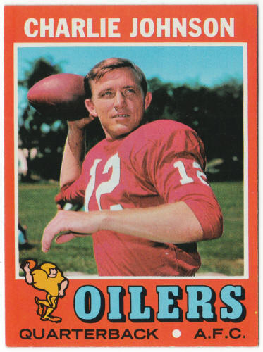 1971 Topps Football #85 Charley Charlie Johnson