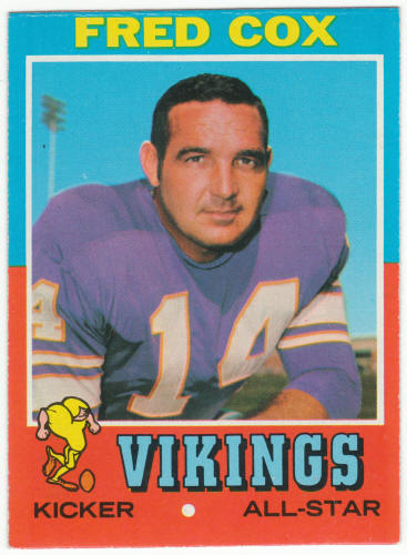1971 Topps Football #96 Fred Cox