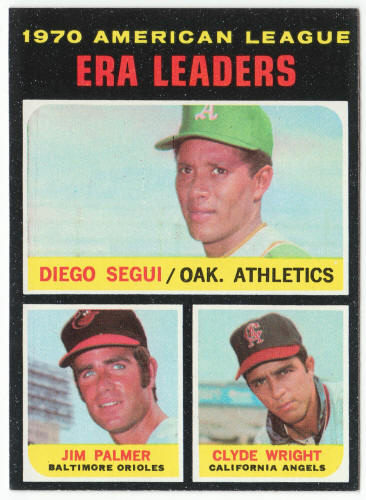 1971 Topps #67 AL ERA Leaders front