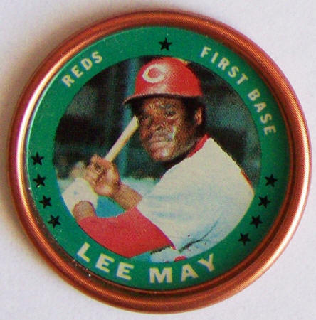 1971 Topps Baseball Lee May #29 Insert Coin