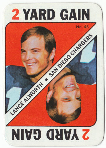 1971 Topps Football Insert Card 48 Lance Alworth