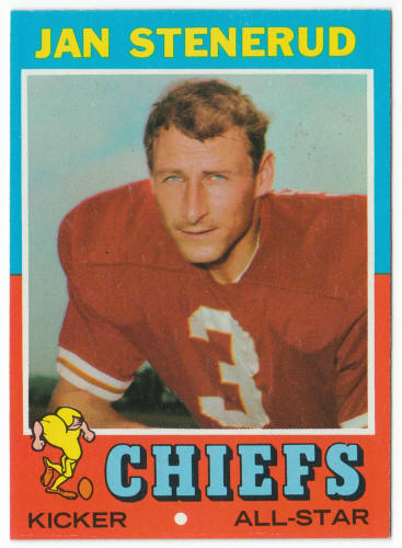 1971 Topps Football #61 Jan Stenerud front