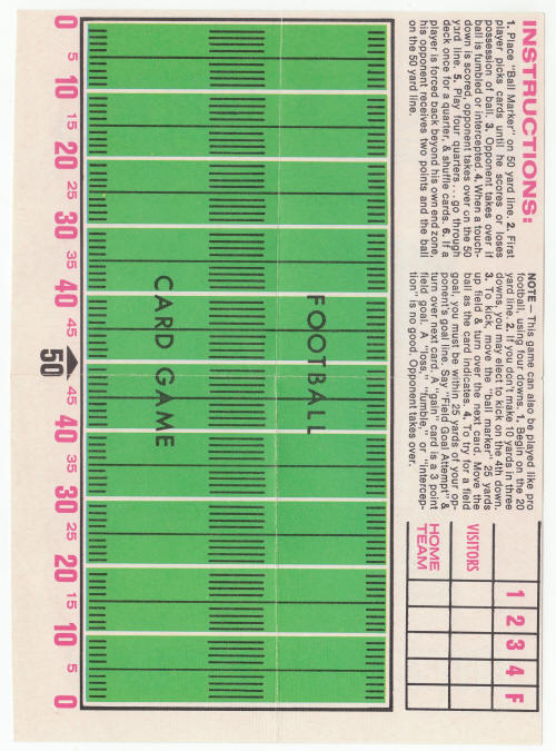 1971 Topps Insert Poster Andy Russell back
