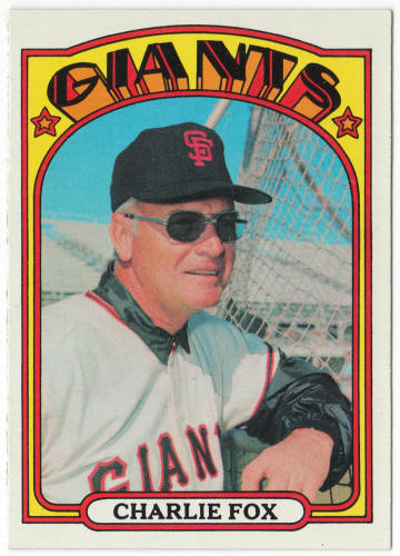 1972 Topps Baseball #129 Charlie Fox Manager