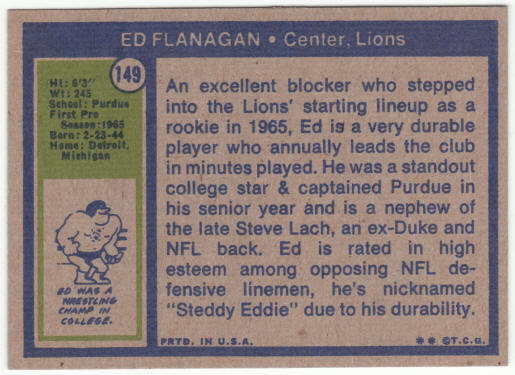 1972 Topps Football #149 Ed Flanagan