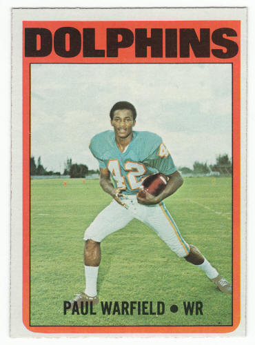 1972 Topps Paul Warfield #167 Ex/M+ front