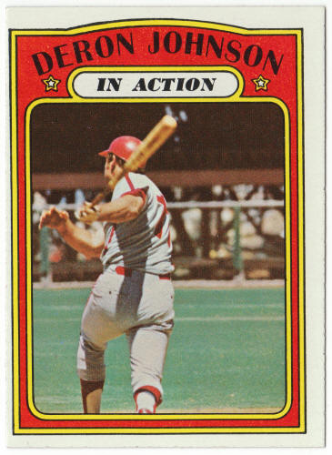 1972 Topps Baseball #168 Deron Johnson In Action
