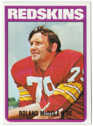 1972 Topps Football #168 Roland McDole Rookie Card