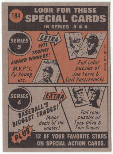 1972 Topps Baseball #184 Bill Melton In Action