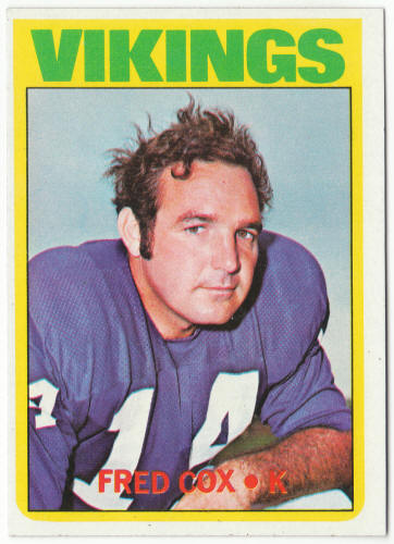 1972 Topps Football #194 Fred Cox