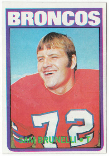 1972 Topps Football #208 Sam Brunelli