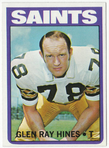 1972 Topps Football #242 Glen Ray Hines