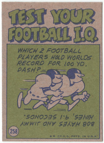 1972 Topps Football #258 Bob Lee Pro Action