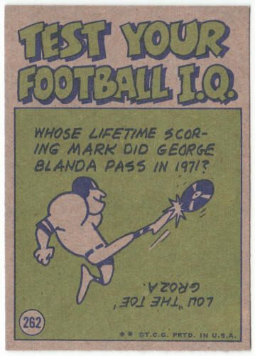 1972 Topps Football #262 Ray May Pro Action