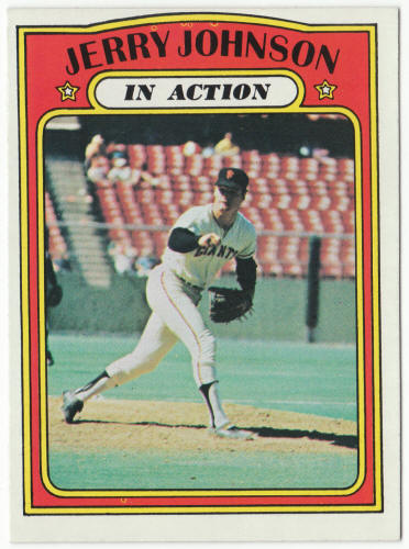 1972 Topps Baseball #36 Jerry Johnson In Action
