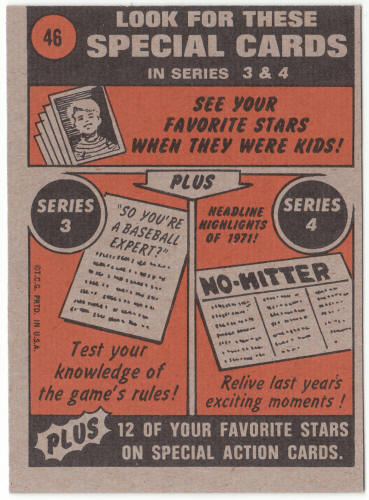 1972 Topps Baseball #46 Glenn Beckert In Action