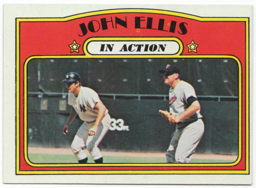 1972 Topps Baseball #48 John Ellis In Action