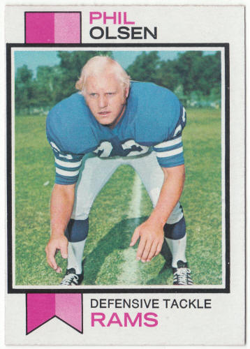 1973 Topps Football #14 Phil Olsen Rookie Card