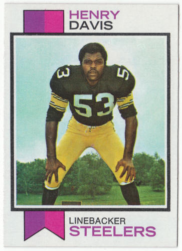 1973 Topps Football #332 Henry Davis Rookie Card