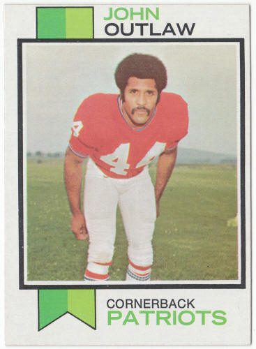 1973 Topps Football #384 John Outlaw Rookie Card
