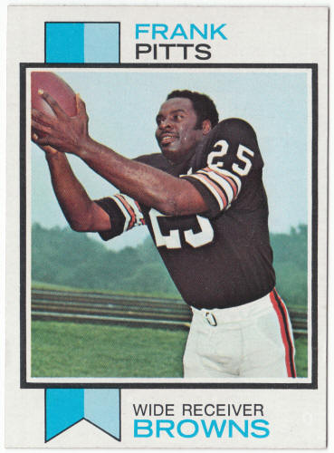 1973 Topps Football #405 Frank Pitts Rookie Card