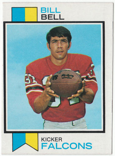 1973 Topps Football #411 Bill Bell Rookie Card