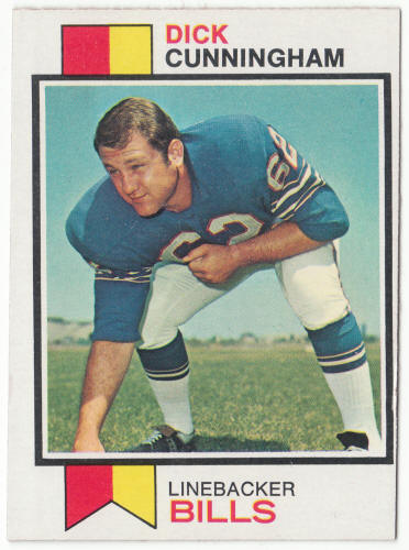 1973 Topps Football #417 Dick Cunningham Rookie Card