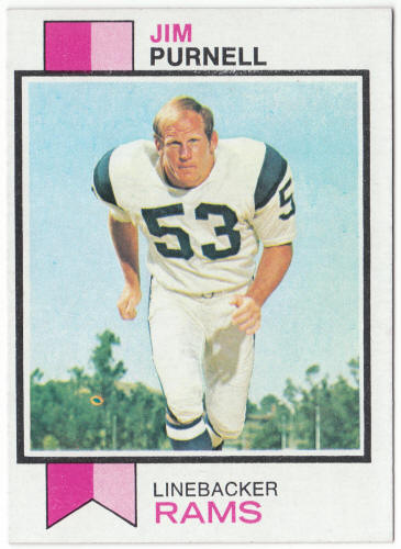 1973 Topps Football #447 Jim Purnell Rookie Card