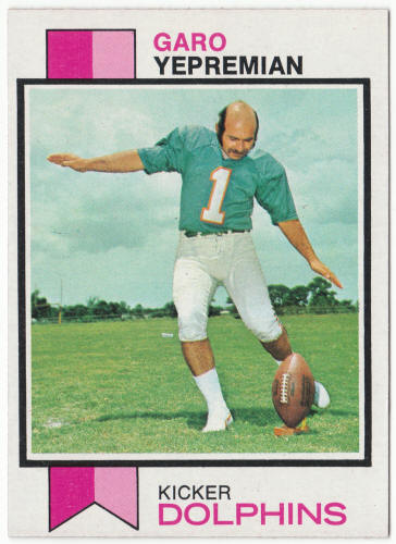 1973 Topps Football #465 Garo Yepremian