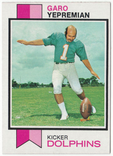 1973 Topps Football #465 Garo Yepremian
