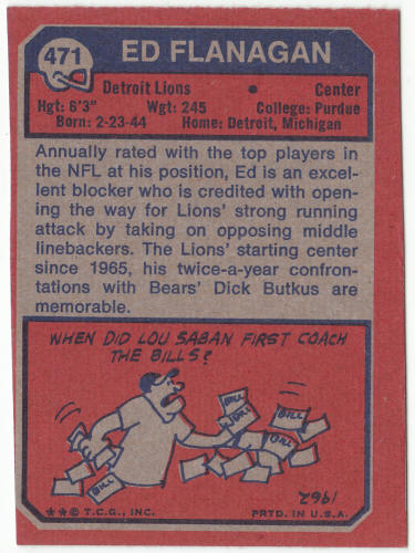 1973 Topps Football #471 Ed Flanagan