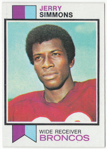 1973 Topps Football #484 Jerry Simmons