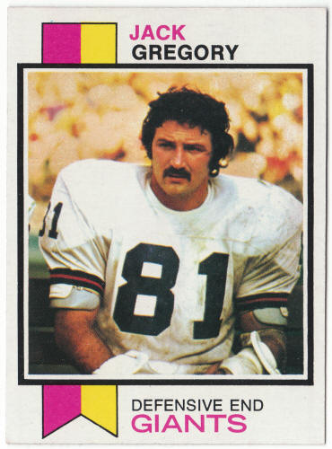 1973 Topps Football #490 Jack Gregory Rookie Card
