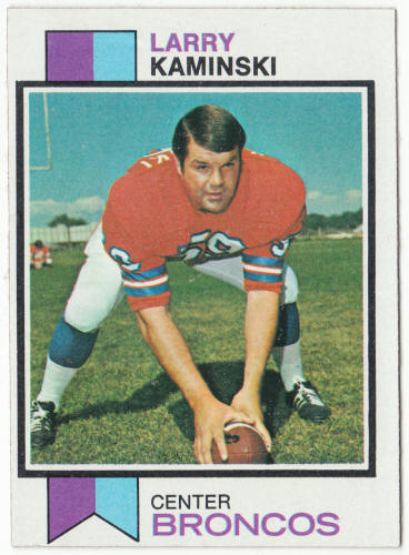 1973 Topps Football #503 Larry Kaminski Rookie Card
